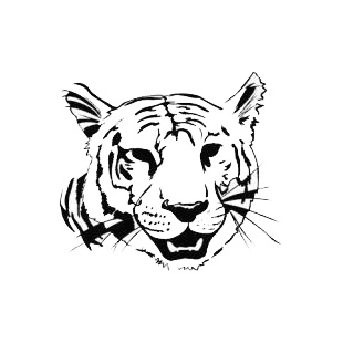 Face of a tiger african decals, decal sticker #2972