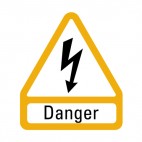Electric danger sign, decals stickers